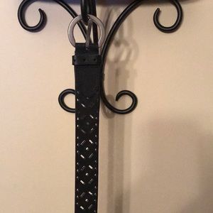 Sonoma black leather women’s belt. Silver buckle M